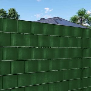 Panou de gard pentru intimitate in gradina, PVC, 35 x 0.19 m, verde