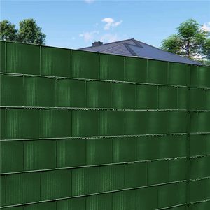 Panou de gard pentru intimitate in gradina, PVC, 50 x 0.19 m, verde