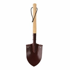 Lopata compacta pentru camping si gradina, cu maner din lemn, lama din otel, 60 cm