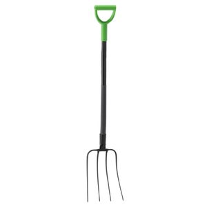 Furca pentru gradina din otel cu maner tip D, 120 cm, negru