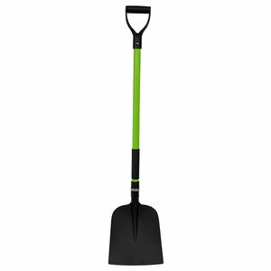 Lopata pentru nisip si materiale vrac, coada din fibra de sticla 120 cm, lama din otel, negru si verde