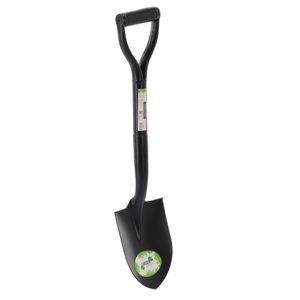 Lopata mica pentru gradina din otel cu maner ergonomic, 67 cm, negru