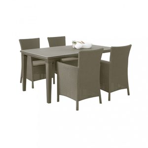 Curver Set de mobilier de grădină Futura 4+1 în culoarea cappuccino