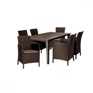 Curver Set de mobilier de grădină Futura 6+1 maro
