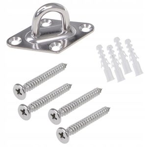 Kit de fixare pentru prelate de soare sau hamace, otel, 9 elemente