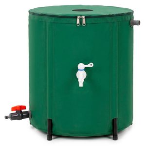 Rezervor pliabil pentru colectarea apei de ploaie, 100 L, PVC 1000D, cu 2 robinete si sistem preaplin, verde