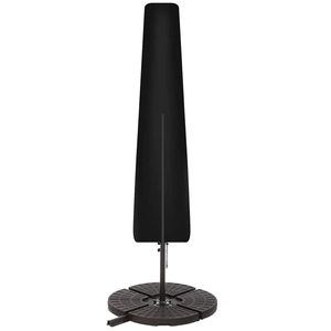 Husa protectie pentru umbrela de gradina, impermeabila, cu fermoar si snur reglabil, 205 cm, negru