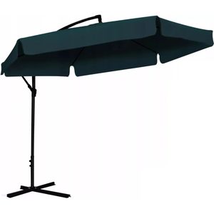 Umbrela gradina tip banana cu mecanism inclinare, impermeabila, diametru 300 cm, husa inclusa, verde