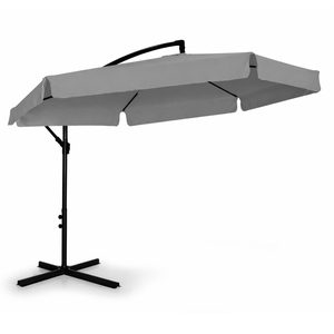 Umbrela gradina cu inclinare reglabila, cupola cu protectie UV, husa protectie, diametru 300 cm, gri