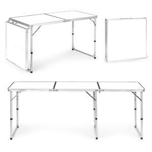 Homelux Masă pliabilă de camping 180x60 cm, cu blat alb