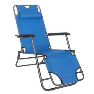 Sezlong pliabil SERSIMO GC4, Relax Zero Gravity, 80x60x153cm, Albastru deschis