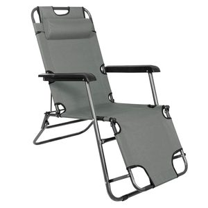 Sezlong pliabil SERSIMO GC30, Relax Zero Gravity, 80x60x153cm, gri mediu