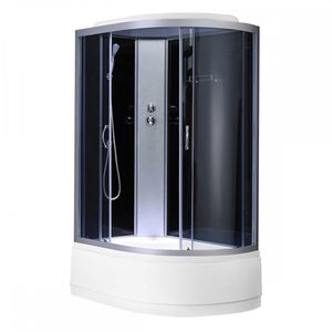 Cabină de duș Cora cu tavă adâncă și instalare pe partea stângă