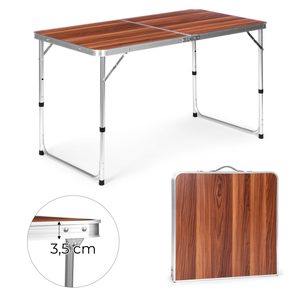 Homelux Masă pliabilă de camping 120x60 cm, cu blat maro
