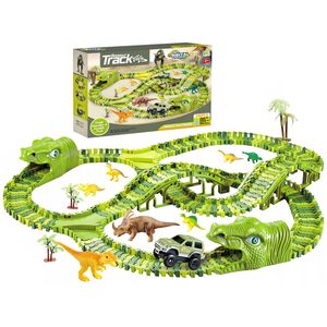 Circuit masinute Dinosaur Park, cu 240 de segmente, pista configurabila de 360cm