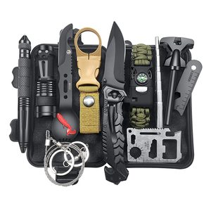 Kit de supravietuire turistic multifunctional camping, vanatoare, pescuit, 12 piese