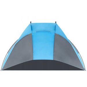 Cort plaja si picnic deschis Sersimo, protectie UV, 220x115x120cm, albastru gri