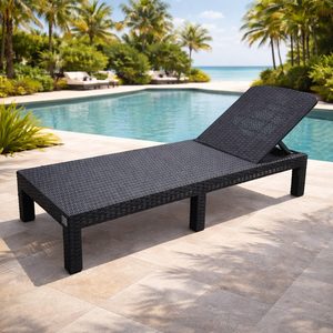 Sezlong pliabil tip valiza, 3 pozitii reglare, structura usoara pentru transport, 186x60x30 cm, gri