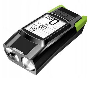 Far bicicleta 3 in 1, 2x LED 5 Wati, claxon, vitezometru, distanta, acumulator 4000mAh, USB, rezistent la apa