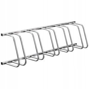 Suport metalic pentru 5 biciclete, montaj podea sau perete, structura solida otel, 135x33x28 cm