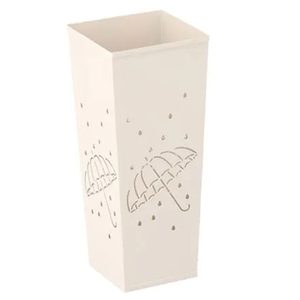Suport umbrele metalic patrat, 20x20x48 cm, alb
