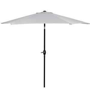 Umbrela terasa gradina, cu manivela si inclinare, diametru 260cm, gri