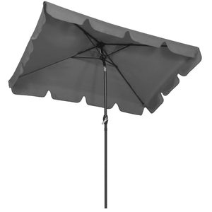 Umbrela terasa sau gradina reglabila, inclinare 2 directii, protectie UV UPF 50+, 195x122 cm, gri inchis
