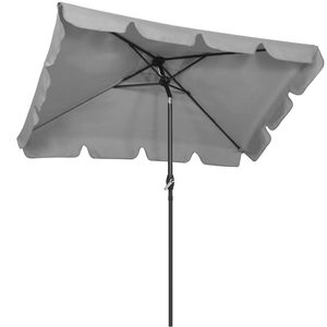 Umbrela terasa sau gradina reglabila, inclinare 2 directii, protectie UV UPF 50+, 195x122 cm, gri deschis