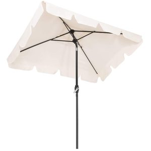 Umbrela terasa sau gradina reglabila, inclinare 2 directii, protectie UV UPF 50+, 195x122 cm, ecru