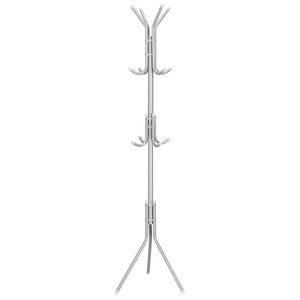 Cuier pentru haine, tip pom, cu 12 carlige, 173 cm, gri