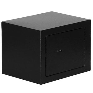 Seif standard cu cheie, 170x230x170 mm, Otel, Negru