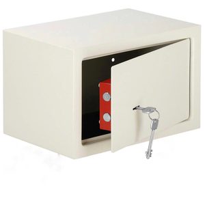 Seif standard cu cheie, 200x310x200 mm, Otel, Bej