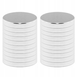 Magneti mici pentru tabla magnetica flipchart, 20 bucati, 8mm, argintiu