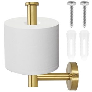 Suport hartie igienica din otel, sistem montare inclus, 16cm, auriu perlat