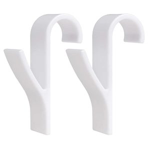 Set 2 carlige pentru calorifer, tip cuier pentru prosoape, din plastic, alb