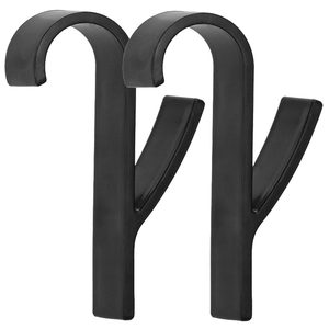 Set 2 carlige pentru calorifer, tip cuier pentru prosoape, din plastic, negru