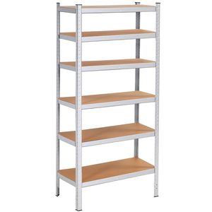 Raft cadru metalic modular pentru depozitare, 6 polite, 225x110x50cm, sarcina 900kg