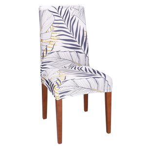Husa pentru scaun, marime universala, poliester si spandex, 38x70cm, alb, nuante de bleumarin, galben