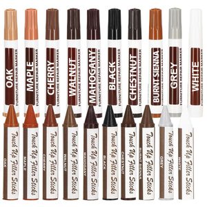 Set 20 markere si creioane de ceara pentru reparatii mobila, multicolor