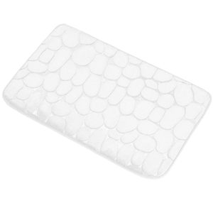 Covoras de baie antiderapant cu uscare rapida, 60x40 cm, alb