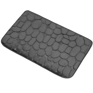 Covoras de baie antiderapant cu uscare rapida, 80x50 cm, gri inchis
