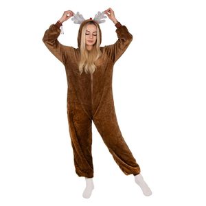 Pijama tip salopeta pentru adulti, model Ren, marime L