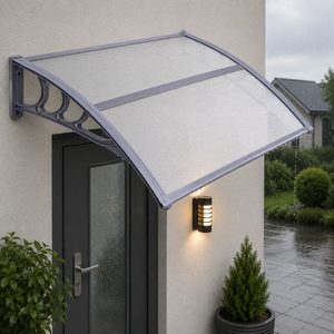 Copertina protectie usa si fereastra, policarbonat cu protectie UV, 120 x 80 cm, gri transparent