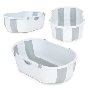 Homelux Cada pentru copii cu scurgere pliabilă gri