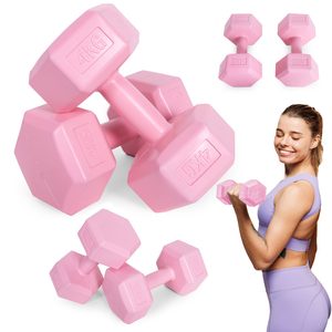 Homelux Hex barbell set 2x4 kg roz