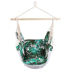 Hamac tip leagan suspendat pentru casa sau gradina, floral, 130x100cm, 150kg
