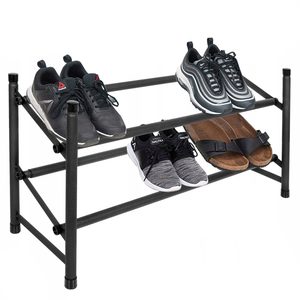 Pantofar extensibil cu 2 rafturi, 62-115cm, negru