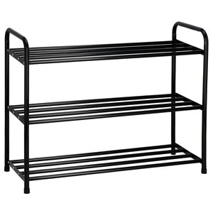 Pantofar metalic, 3 nivele, 62x26x66cm, negru