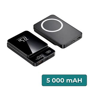 Powerbank Wireless 5000 mAH 2A 22,5W negru