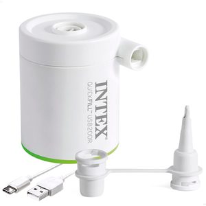 Pompa electrica Intex 66637 QuickFill USB200R, umflare si dezumflare, 200 L/min, alimentare USB cu acumulator reincarcabil